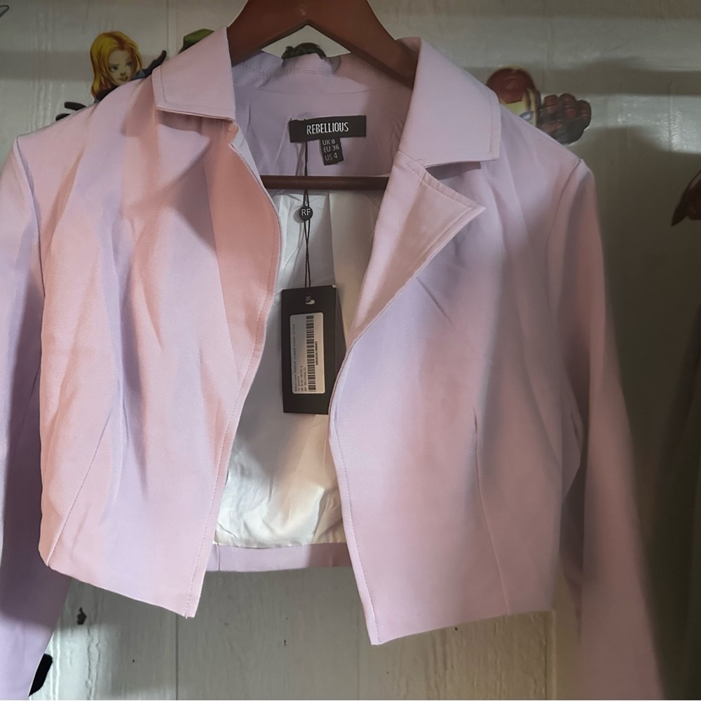 Light Purple Cropped Blazer